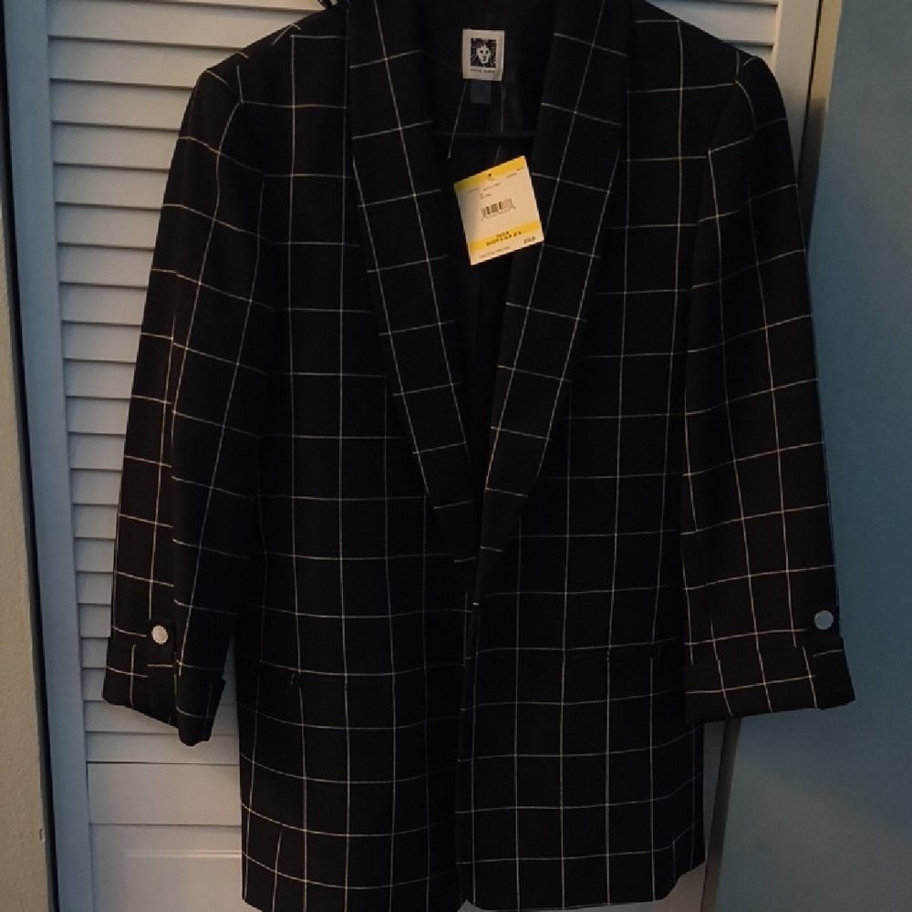 Black Checkered Men's Blazer